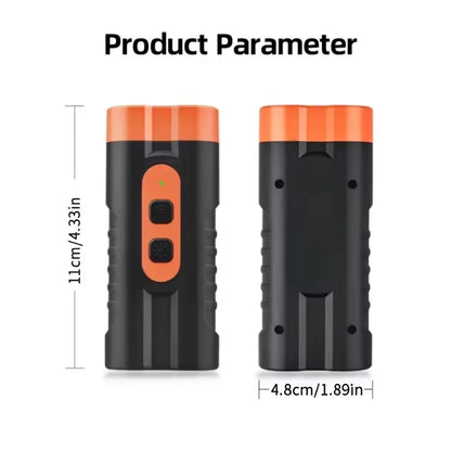 2025 Dual Head Ultrasonic Dog Repeller USB Rechargeable Dog Training Device High-Power Anti Bark Device with LED Flashlight Beauty World Shop