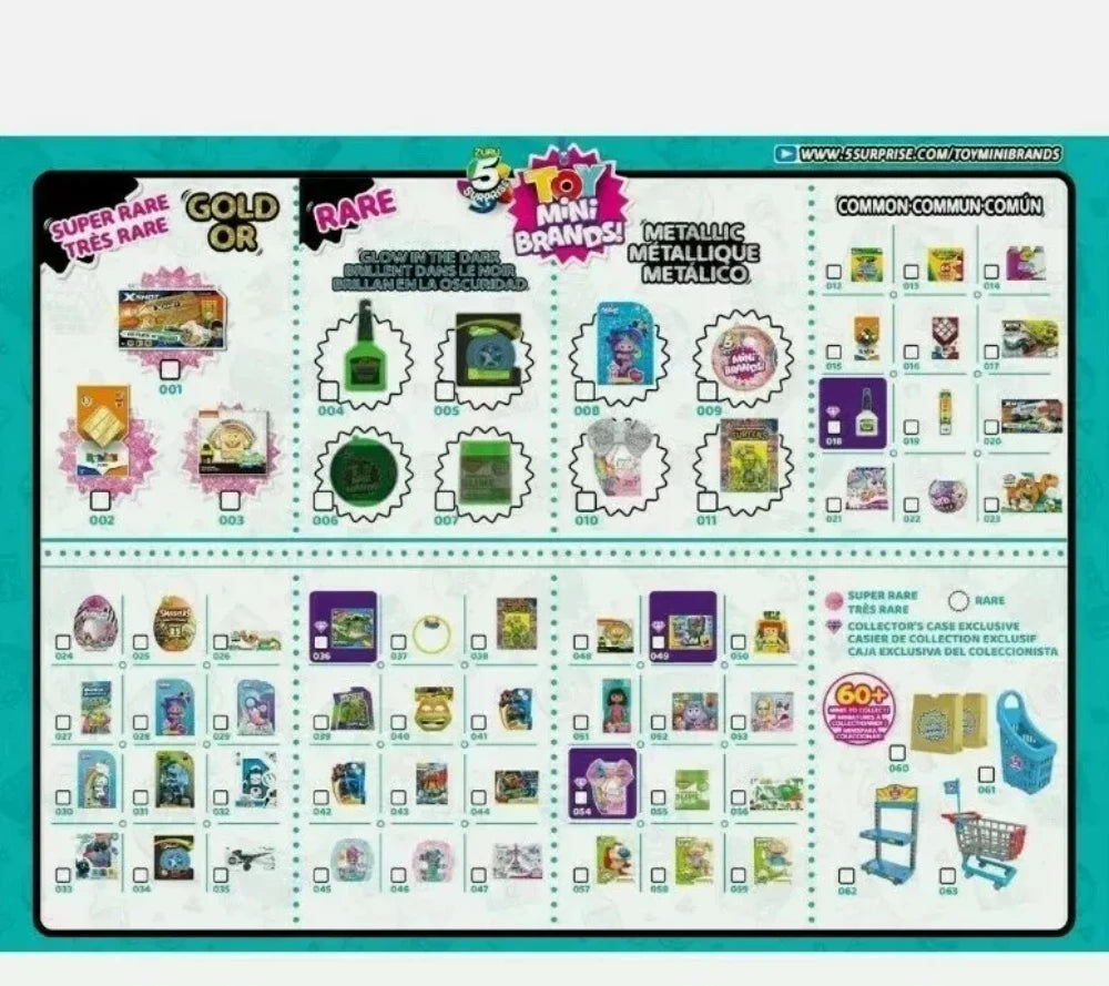 5 Surprise Mini Brands Series 1 by ZURU Mystery Real Miniature Collectible Toy Capsule Anime Figure Toy Birthday Surprise Gift Beauty World Shop