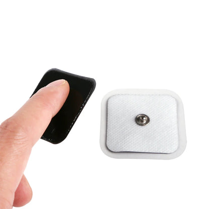 10/20/50pcs Non-woven Electrode Pads 4x4cm Snap On Replacement For Tens Acupuncture Digital Machine Slimming Massager Therapy Beauty World Shop