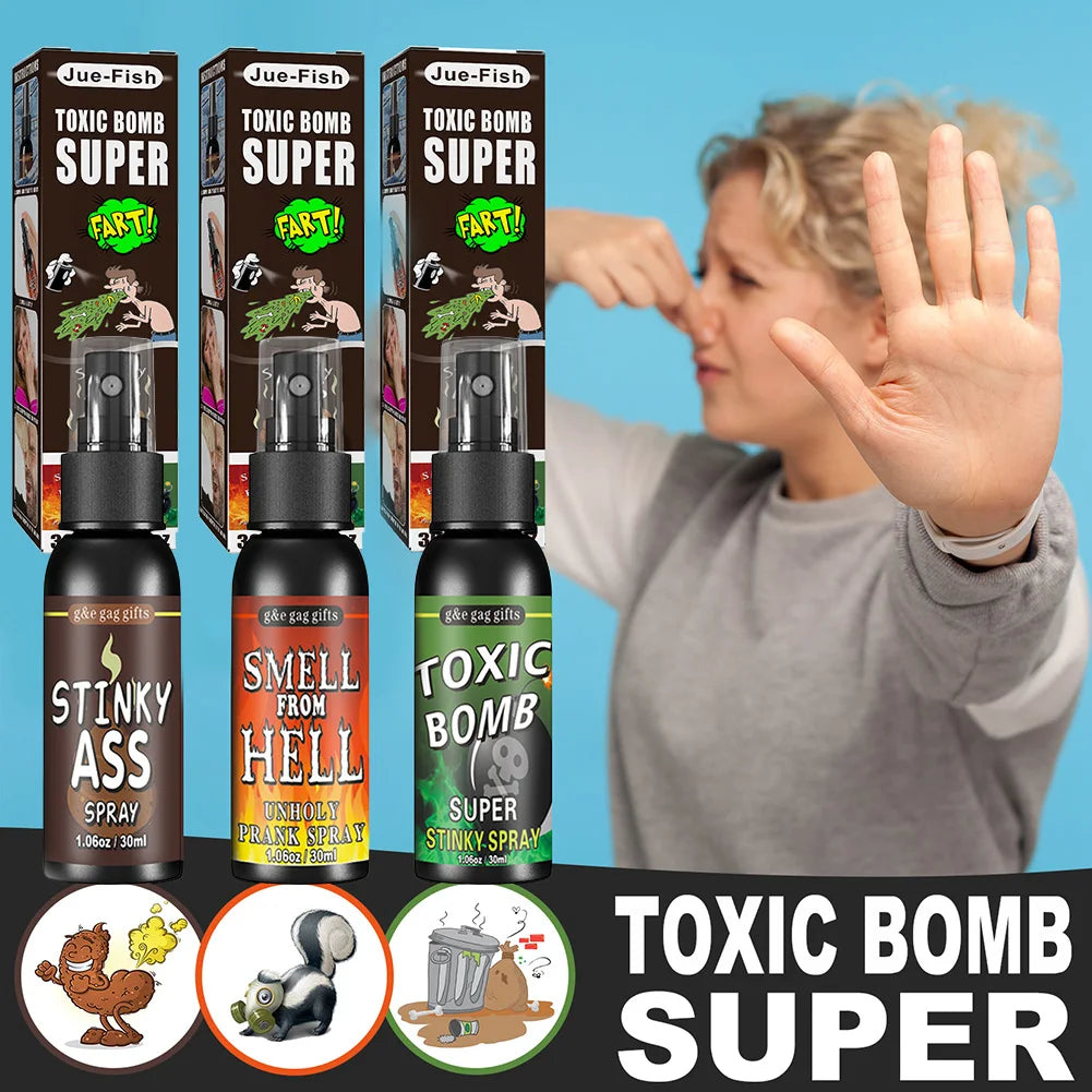30ml Fart Gag Spray Prank Joke Plastic Spray Can Stink for Adults Kids Terrible Stinky Fart Spray Non Toxic Halloween Funny Toys Beauty World Shop