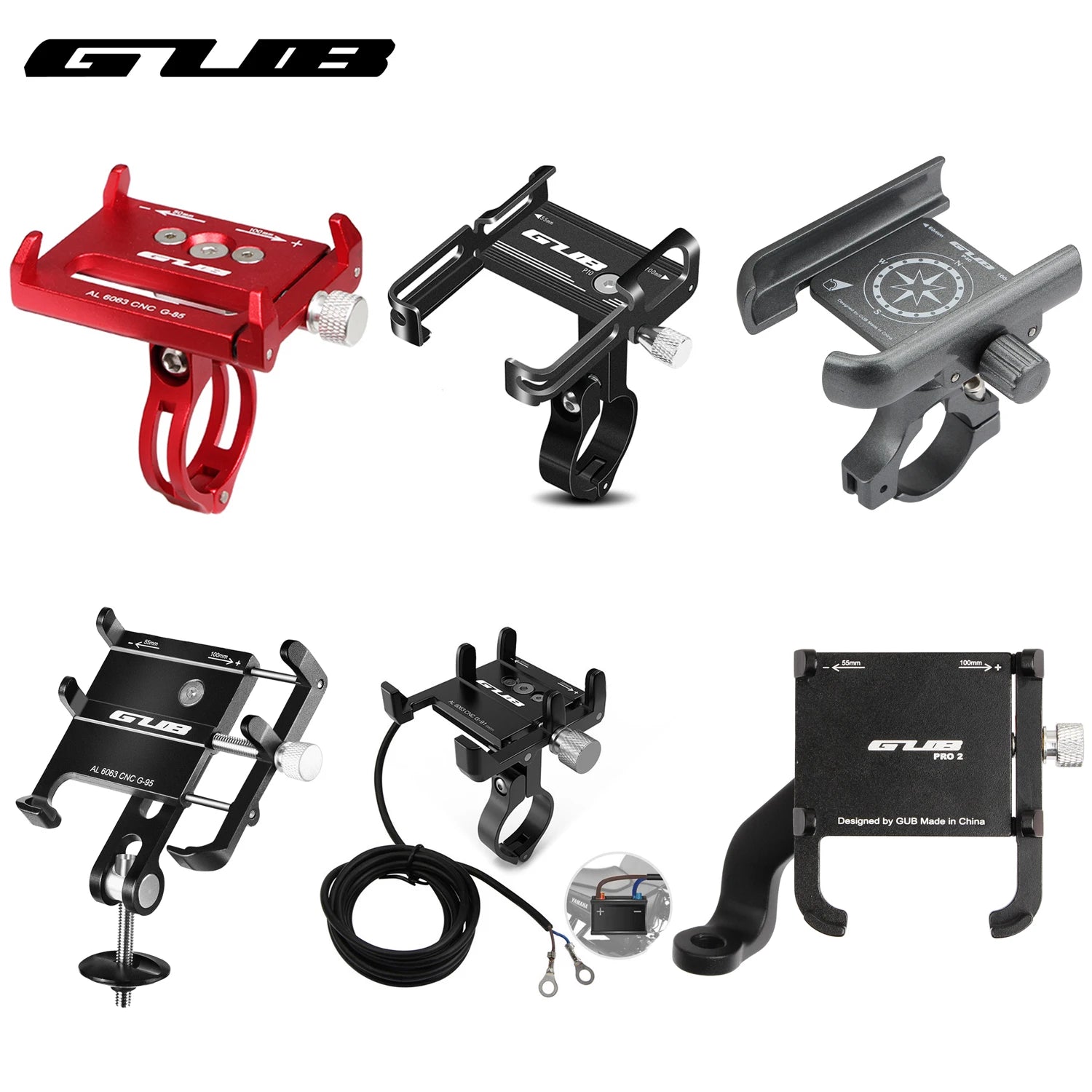 GUB Aluminum Bicycle Phone Holder Metal Bike Cell Mobile iPhone Stand for Motorcycle Scooter Handlebar Bike Headsets Stem Mount Beauty World Shop