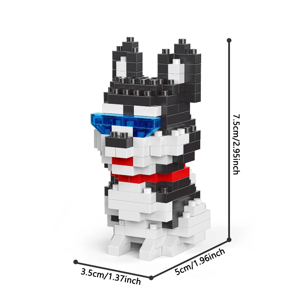 KNEW BUILT Dog Model Mini Building Block Toys Set for Kid Boy Girls Adult Beginner Teddy Hughes Corgi Collie Pet Style Bricks Beauty World Shop