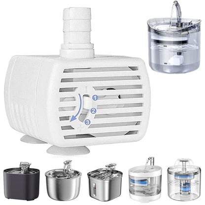 Water Pump Pet Cat Water Dispenser Anti Dry Burning Motor Cat Flower Water Dispenser Water Dispenser Fish Tank Submersible Pump Beauty World Shop