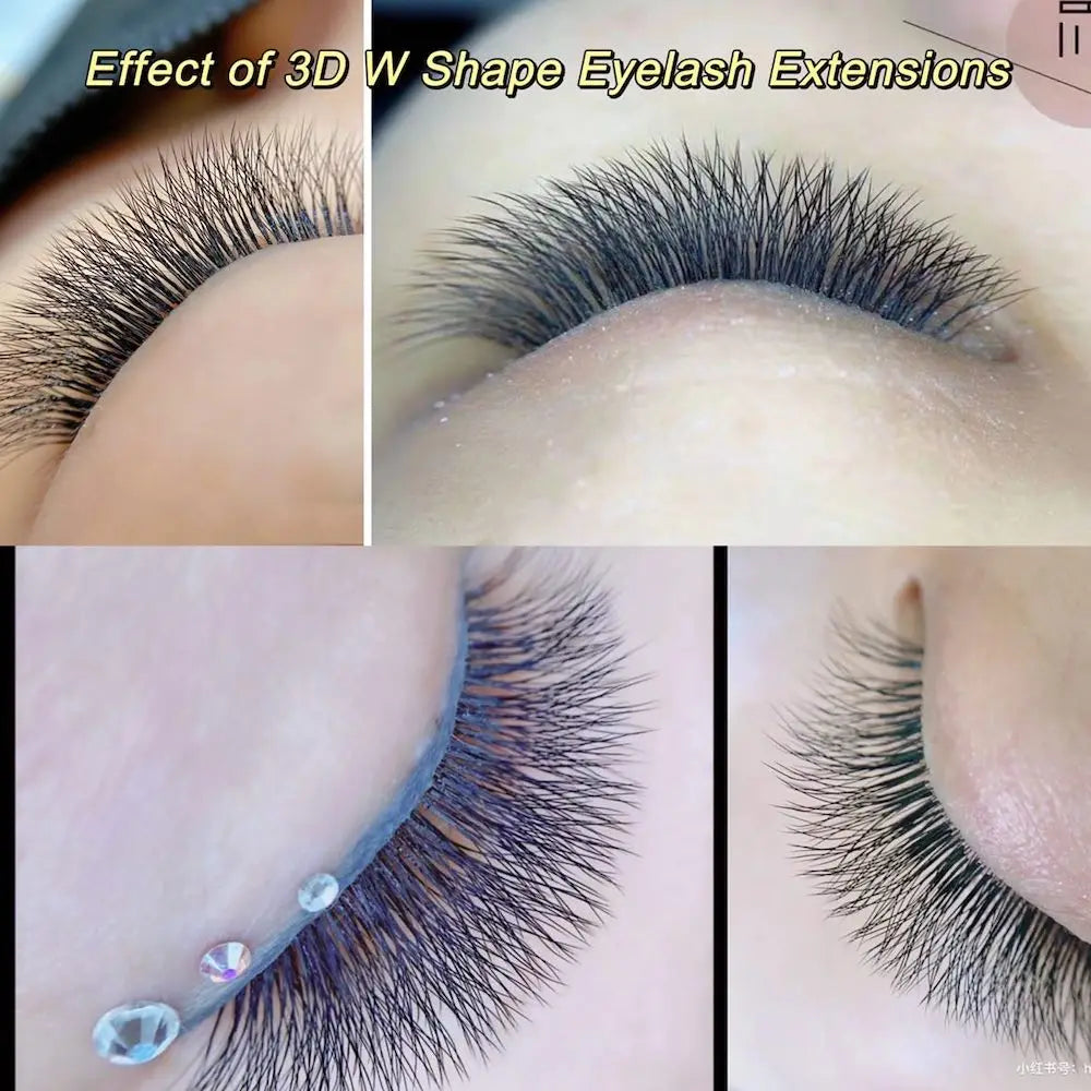 NAGARAKU Automatic Flowering W Shape Bloom 3D 4D 5D 6D 7D 8D Premade Fans Speed Eyelash Extensions Natural Soft Light Full Dense Beauty Fashion