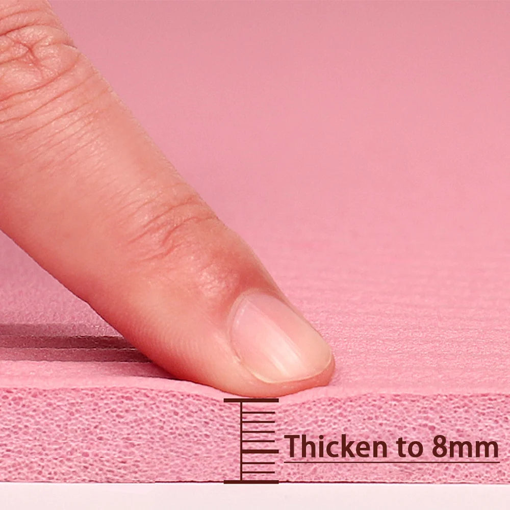 8mm NBR yoga mat anti slip thickened style for beginners, home yoga mat for sports, dance, fitness floor mat equipment Beauty World Shop