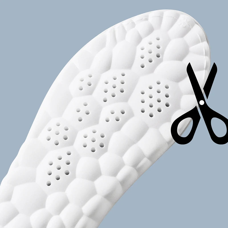 1Pair/2Pairs/4Pairs High Elasticity Latex Sport Insoles Soft Shoe Pads Arch Support Orthotic Insoles Breathable Deodorant Insole Beauty World Shop