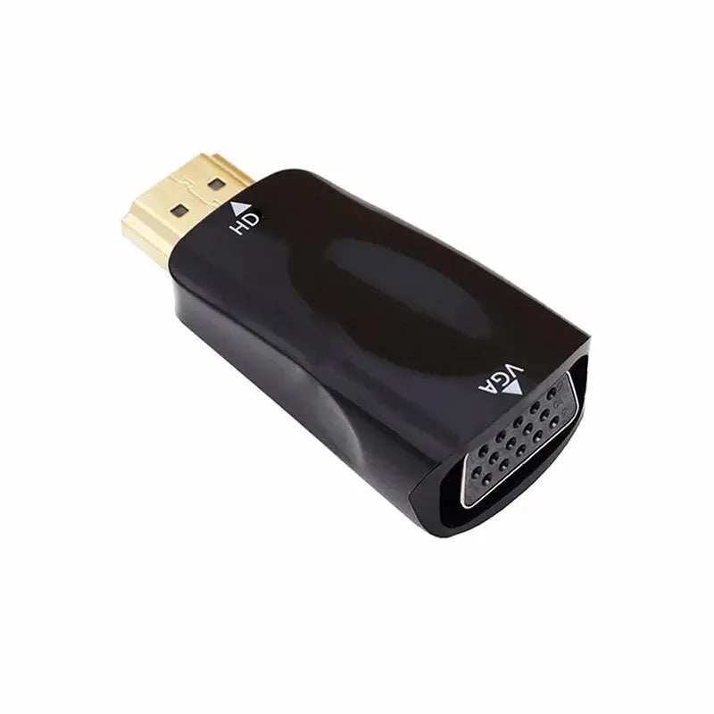 Hdmi Compatible Vga Cable Converter, Male To Female Adapter, 3.5mm Jack, Audio, Hd 1080p For Pc, Laptop, Tablet Beauty World Shop