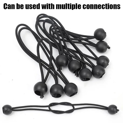 Outdoor Elastic Ball Rope Bungee Cords Portable Tent Fixing Tarpaulin Awning Canopy Heavy Duty Tarp Tie Down for Shelter Cargo Beauty Trend Shop