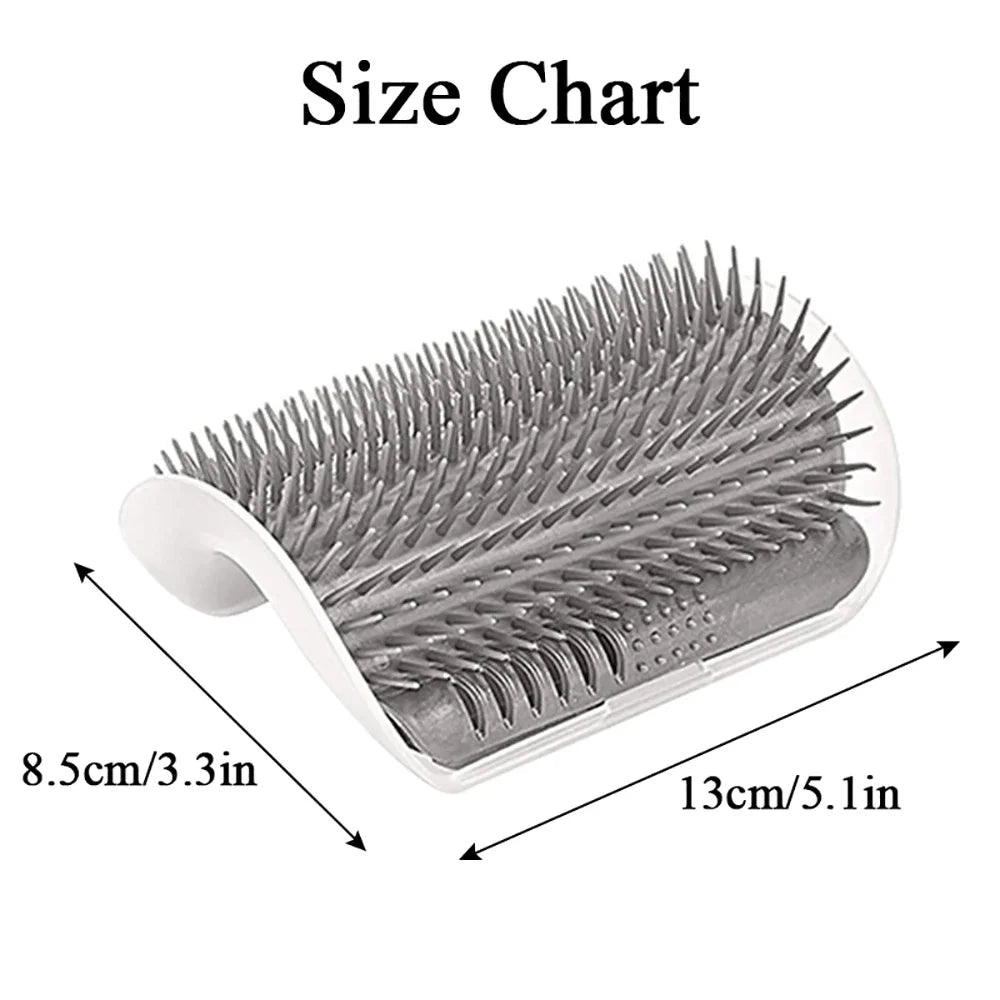 Cat Corner Brush Comb Massager for Cat Arch Plastic Scratcher Remove Hair Comb Grooming with Catnip Cat Self Cleaning Cat Supply Beauty World Shop