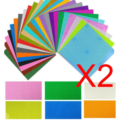 2Pcs Base Plate 32*32 32*16 Studs Classic Figures Building Blocks Plates Bricks Baseplate Blocks Children Toys For Kid Gifts Beauty World Shop