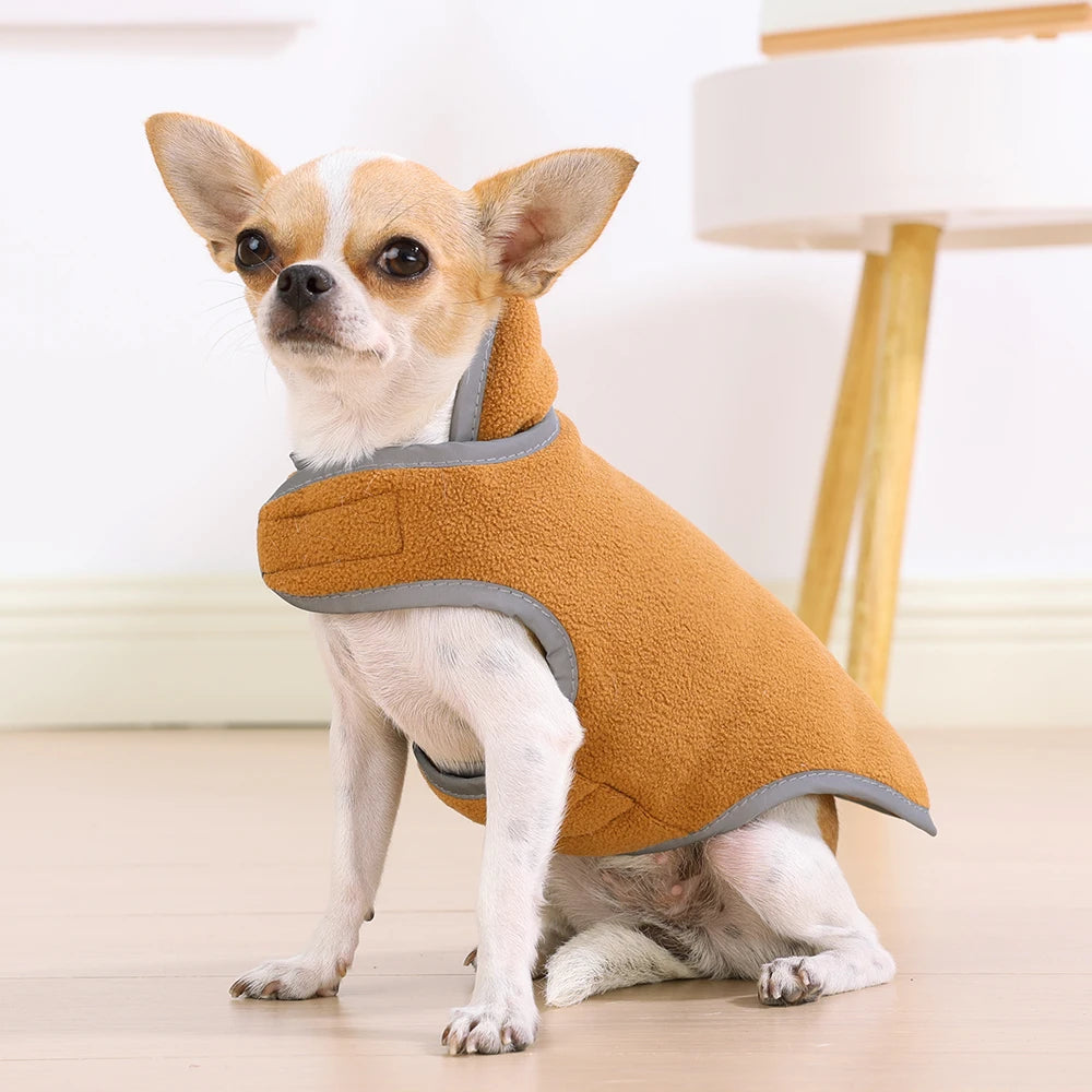Reflective Pet Jacket With Leash Hole Reversible Waterproof Dog Outfits For Small Medium Dogs Cat Warm Chihuahua Vest For Winter