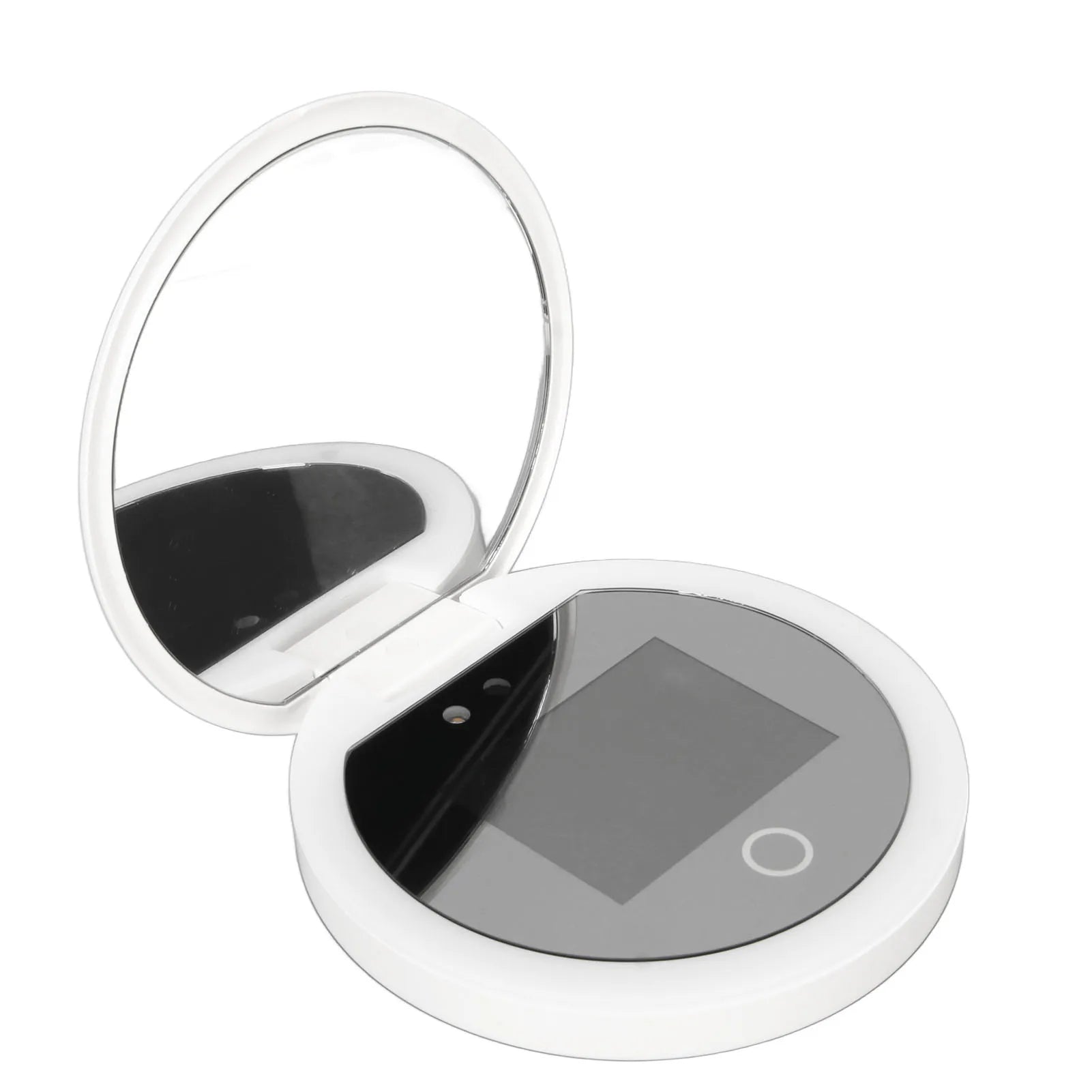 UV Mirror Sunscreen Testing Camera with Light 2X Magnification Travel Makeup 3.5in Pocket Size L Beauty World Shop