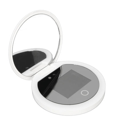 UV Mirror Sunscreen Testing Camera with Light 2X Magnification Travel Makeup 3.5in Pocket Size L Beauty World Shop