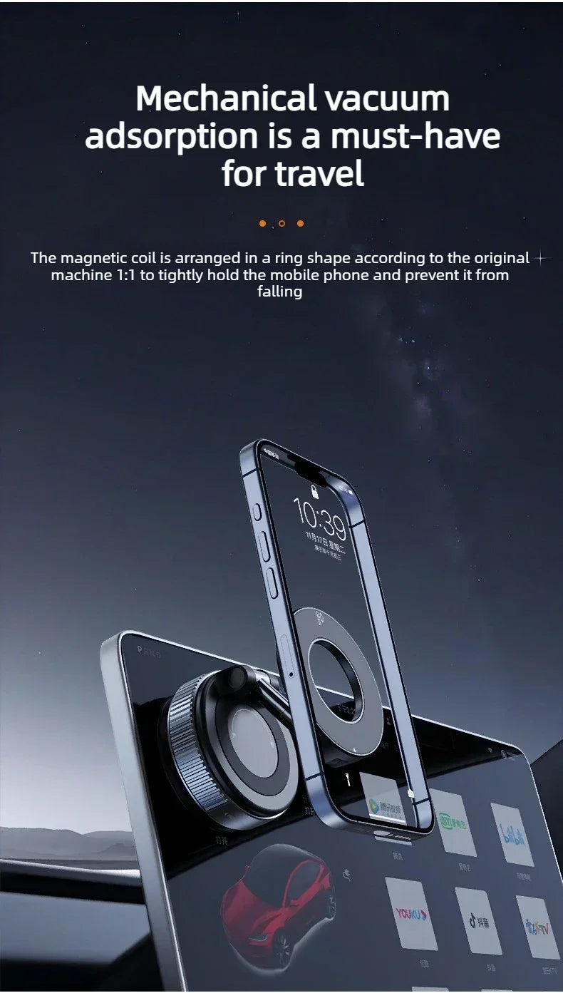Upgraded Foldable Magnetic Car Phone Holder – N52 Magnet, 360° Rotatable, Dashboard Suction Cup, ABS, with Wrench & Mount Pad Beauty World Shop