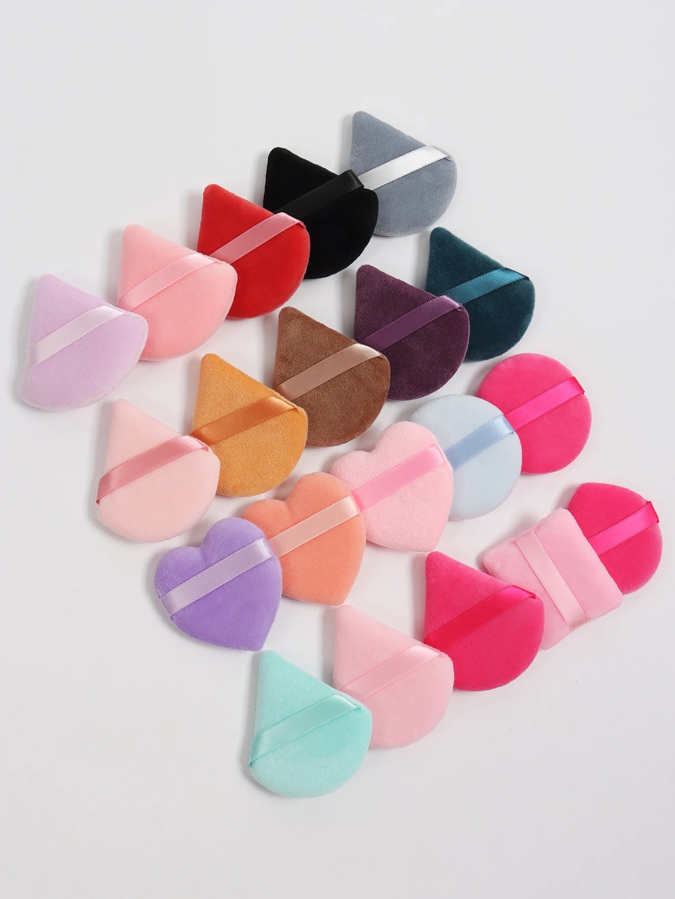 5-10-20-30-50-100 random cotton powder puff bags. Random colors and shapes. Made of ultra-soft velvet, specially designed for sh Beauty World Shop