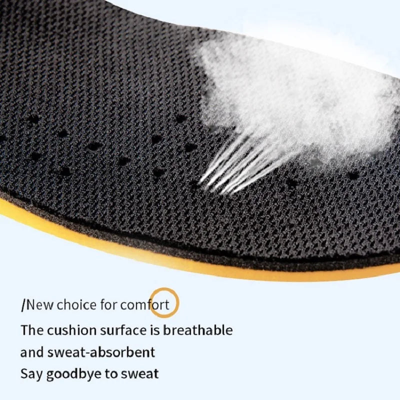 Invisiable Height Increase Insoles for Women Men Heel Lift Yellow Shoes Sole Pad Breathable Shock Absorption Feet Care Cushion Beauty World Shop