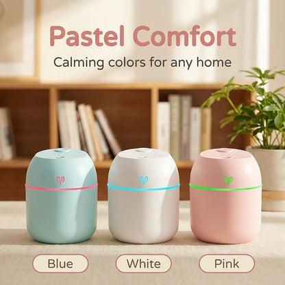 220ML Air Humidifier Cool Mist Aroma Diffuser LED Night Light Power-Off Protect USB Humidificador For Home Office Beauty World Shop