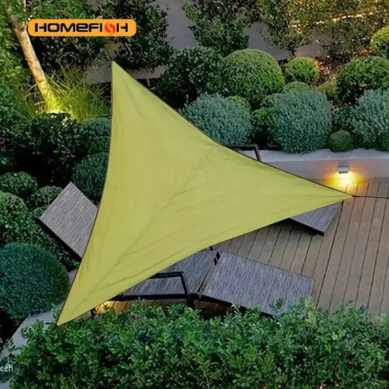 3x3x3M Folding Waterproof Triangle Sun Shade Sail Canopy For Outdoor Activities Backyard Awning Camping Tents Shade Cloth Beauty World Shop