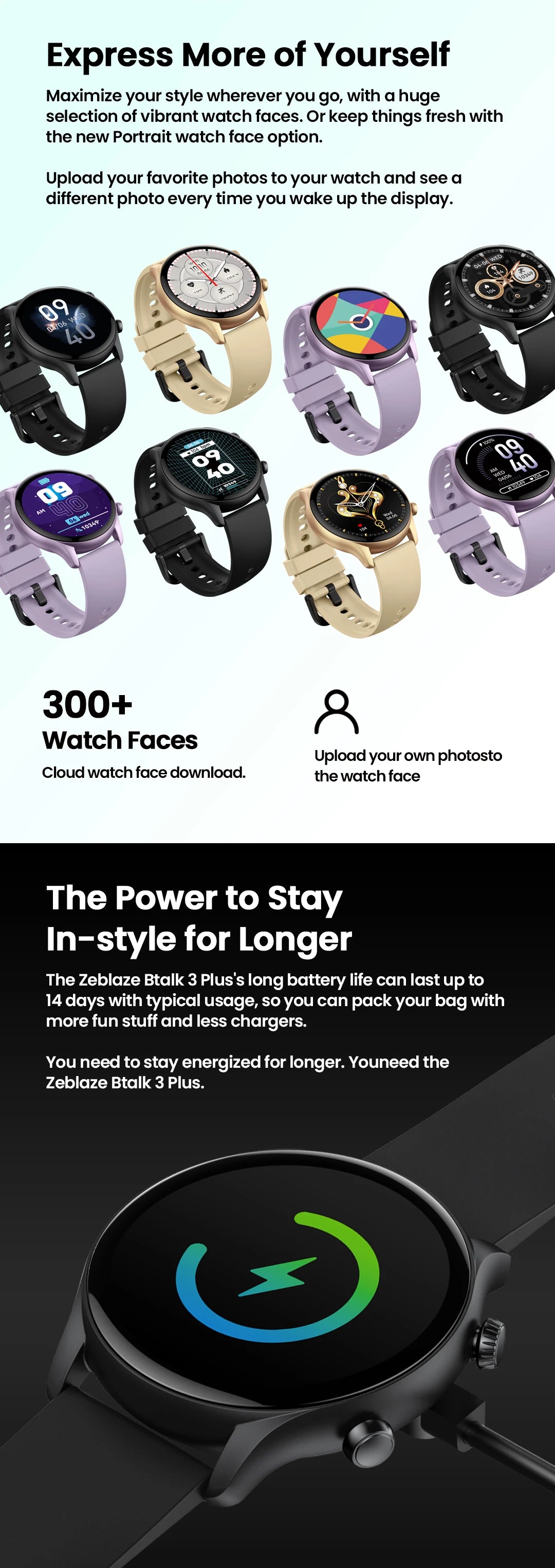 New Zeblaze Btalk 3 Plus Voice Calling Smart Watch 1.39'' Large HD Color Display Fitness Tracking Smartwatch for Men and Ladies Beauty World Shop