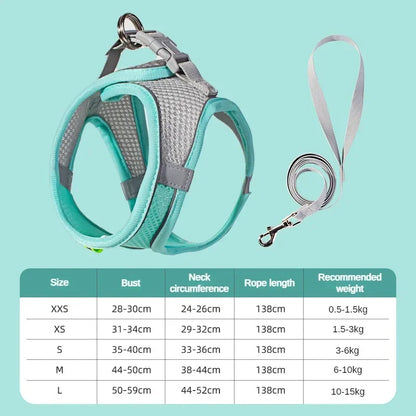 Cats Dog Accessories Small Dog Collar Safety Vest Pet Chest Rope Dogs Cover Breathable Adjustable Harnesses Supplies Products Beauty World Shop