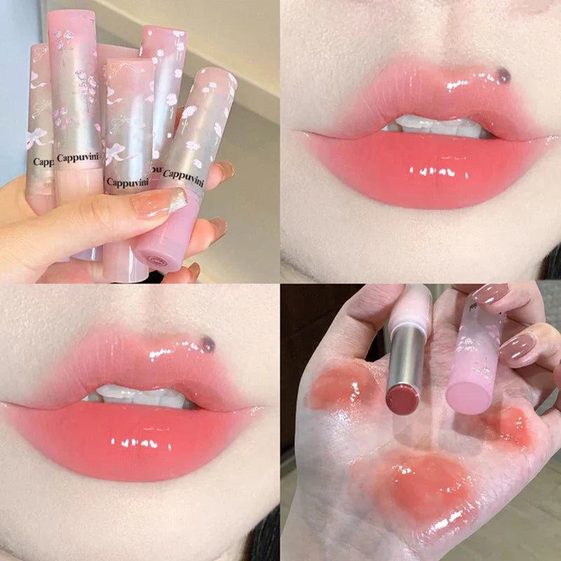 Flowery dish language lip gloss mirror lip glaze beep lip water light lasting makeup not easy to dip cup makeup Beauty Trend Shop