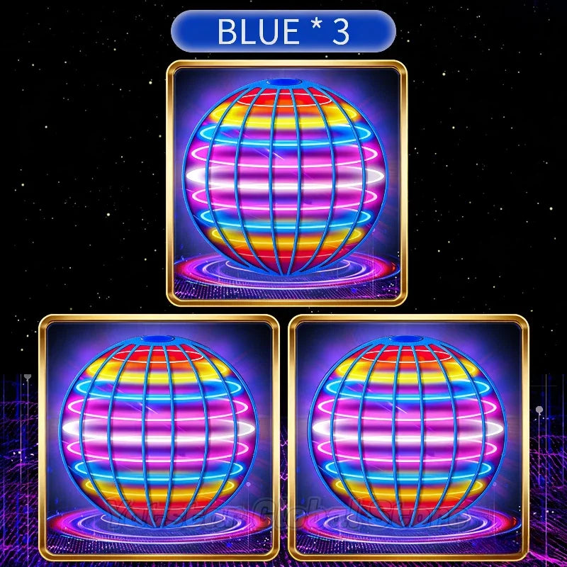 LED Colorful Flying Ball Automatic Boomerang Hover Orb, Gyroscopic Anti-Gravity Black Tech Magic Flying Toys for Children Gifts Beauty World Shop