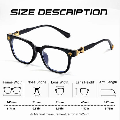 Classic 1Pcs Square Anti Blue Light Glasses For Men And Women Black & Transparent Frame Unisex Computer Wearing Women Glasses Beauty World Shop