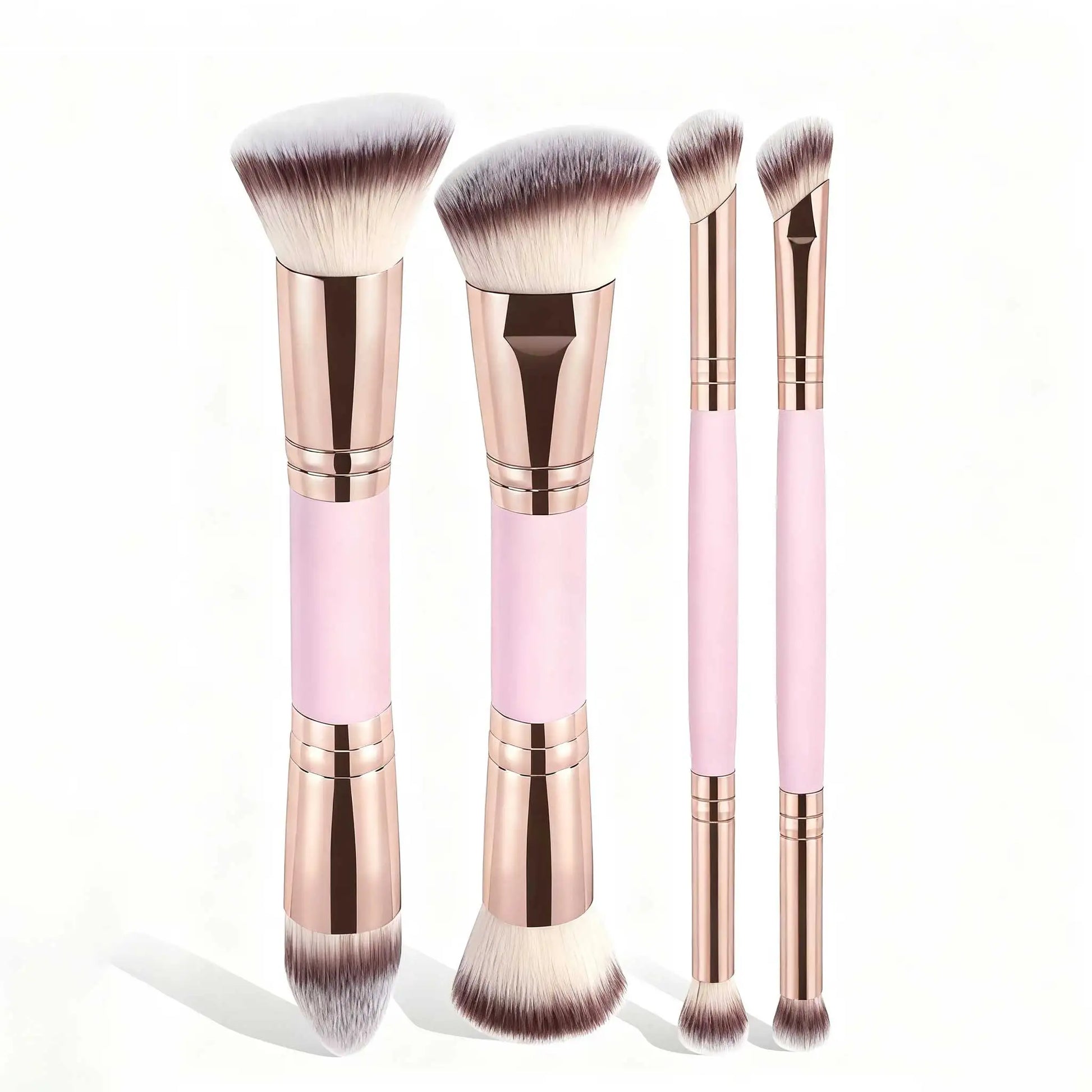 4pcs Basic Makeup Brushes Set With Box Dual-ended Foundations Powder Blush Details for Eyeshadow Brushes Beginner Travel Beauty World Shop