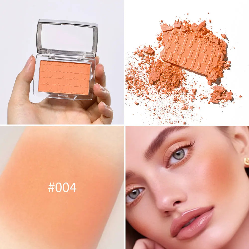 Face Blusher Matte Natural Cheek Tint Brighten Face Pink Red Face Contouring Cosmetics Blush Powder Soft Female Makeup Beauty World Shop