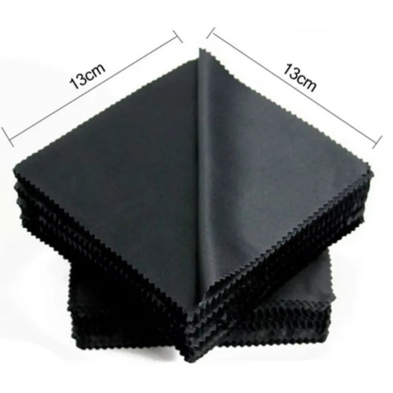 20pcs/lot Black Microfiber Cycling Sunglasses Eyeglasses Cleaning Cloth Glasses Eyewear Clean Lens Cloth Accessories Beauty World Shop