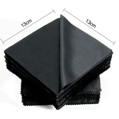20pcs/lot Black Microfiber Cycling Sunglasses Eyeglasses Cleaning Cloth Glasses Eyewear Clean Lens Cloth Accessories Beauty World Shop