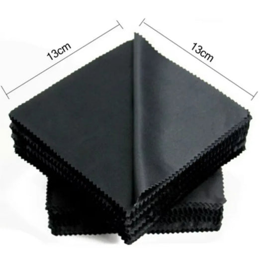 20pcs/lot Black Microfiber Cycling Sunglasses Eyeglasses Cleaning Cloth Glasses Eyewear Clean Lens Cloth Accessories Beauty World Shop