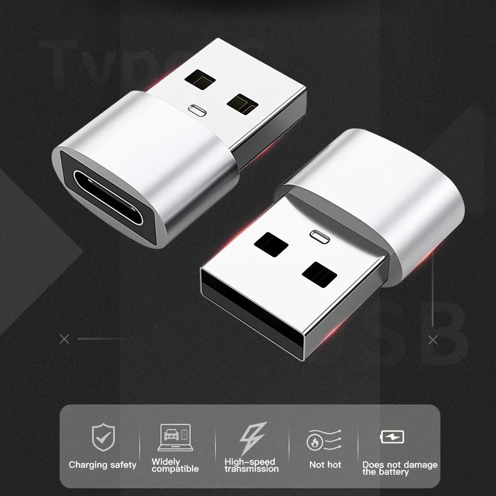 2Pcs USB To Type C OTG Adapter USB USB-C Male To Micro USB Type-c Female Converter For Macbook Samsung S20 USBC OTG Connector Beauty World Shop