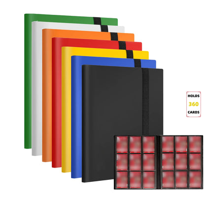 Premium 9-Pocket Trading Card Binder - Holds 360 Cards - Durable PP Cover - Ideal for Basketball, Baseball, and Sports Cards Beauty World Shop
