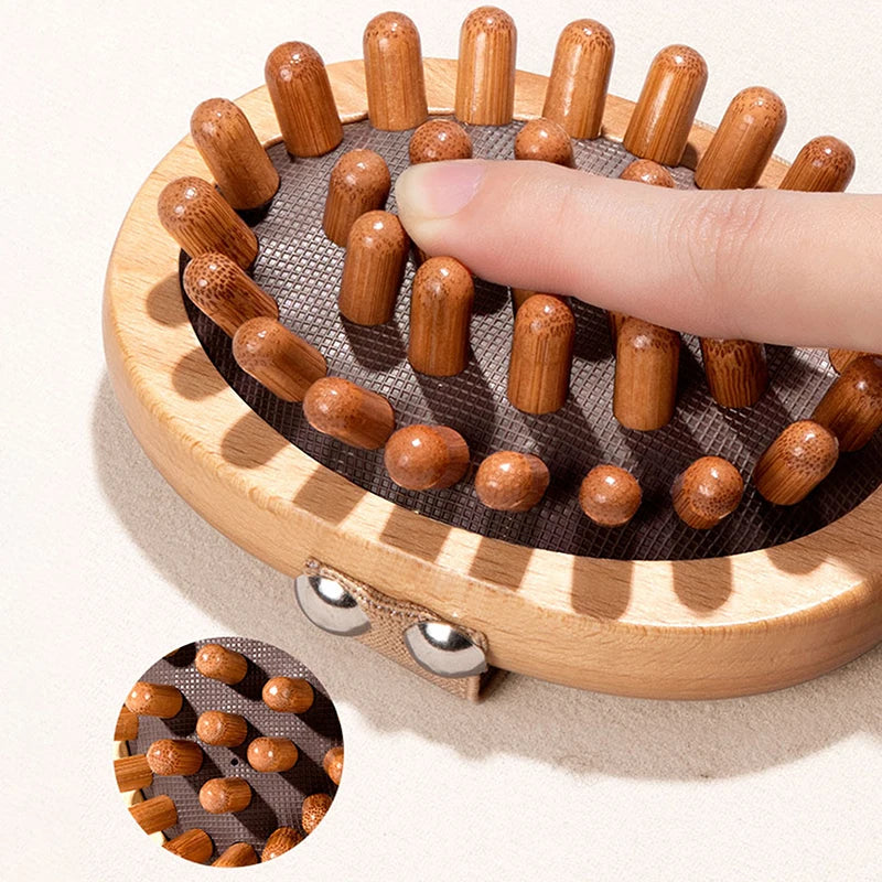 Body Anti Cellulite Brush Soothing Wooden Essential Oil Spa Air Cushion Massage Hair Comb Scalp Massage Brush Body Massager Beauty World Shop