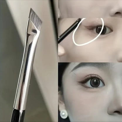 Eye Shadow Brush Ultra Thin Sickle Diagonal Makeup Brush Horizontal Silkworm Brush Eyebrow Brush Beauty World Shop