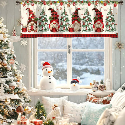 Christmas Short Curtains Valances Merry Christmas Decorations For Home 2025 Xmas Navidad Kitchen Bedroom Ornaments New Year 2026 Beauty World Shop