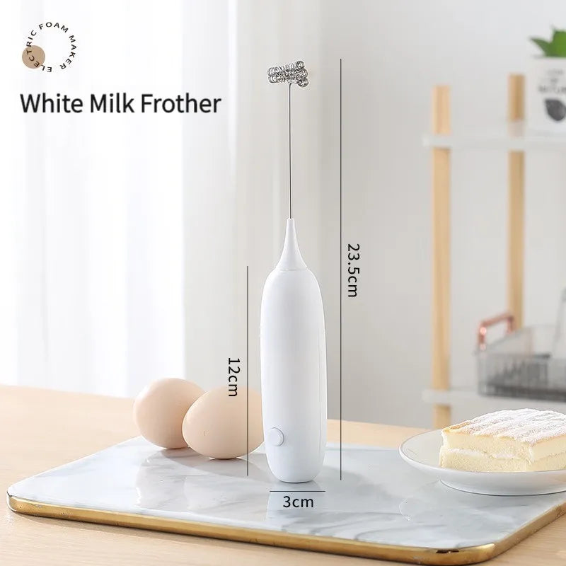 1PC Battery Model Handheld Egg Beater Froth Mixer Kitchen Automatic Coffee Milk Foaming Mixer Kitchen Whisk Tools Beauty World Shop