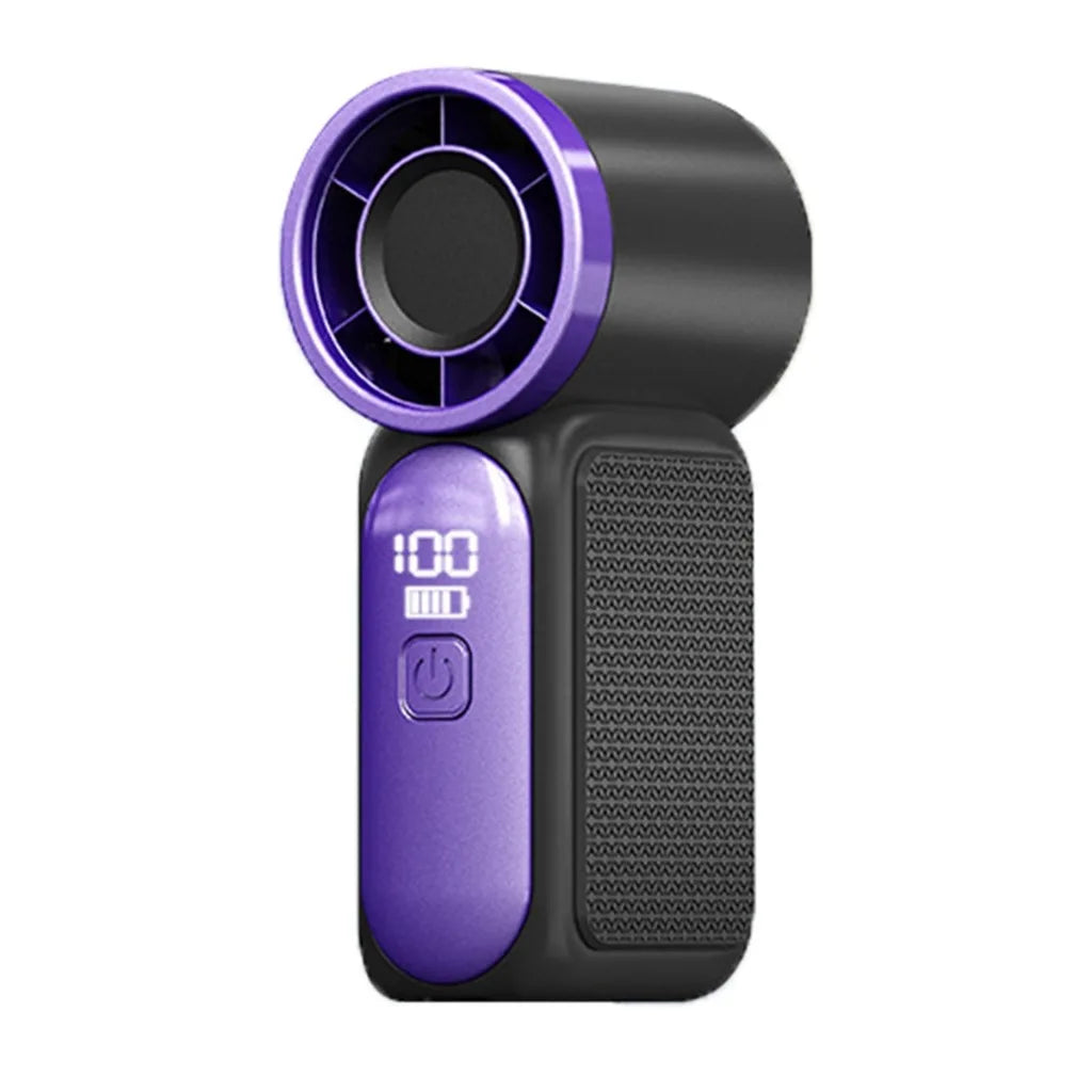Mini Handheld Fan - Portable Turbo Fan with 100 Wind Speed, 1200mAh & Type-C, - Cooling Blower，Travel,R Cooling Device Beauty World Shop