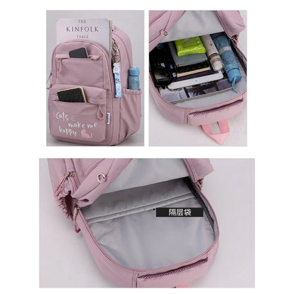 Girl School Bag Backpack Back Pack For Teenager Women Children Female Pink Schoolbag Primary High Bagpack Class Teens Child Kids Beauty World Shop