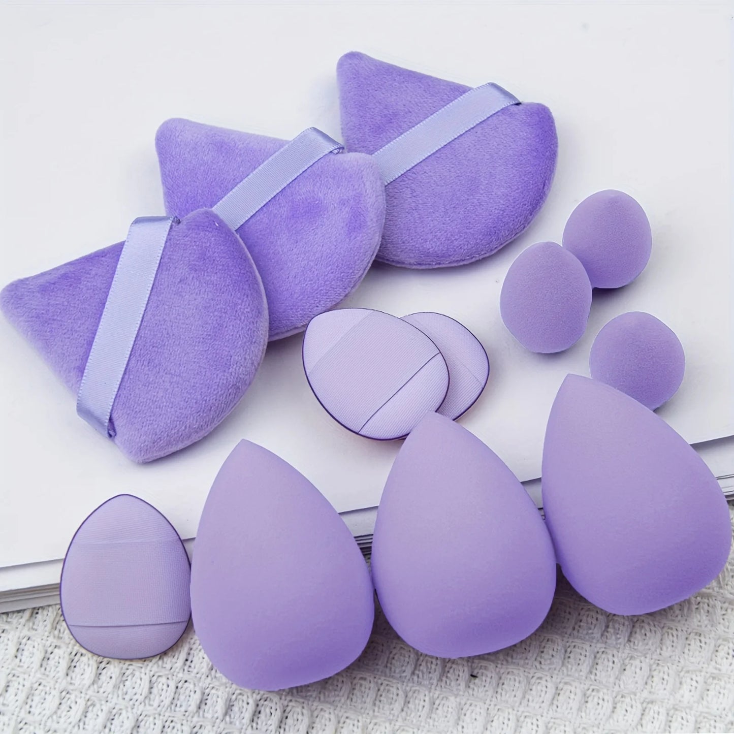 12Pcs Professional Makeup Sponge Set - Soft, Gentle, Multi-Purpose Tools for Perfect Foundation, Powder and Blush Application Beauty World Shop