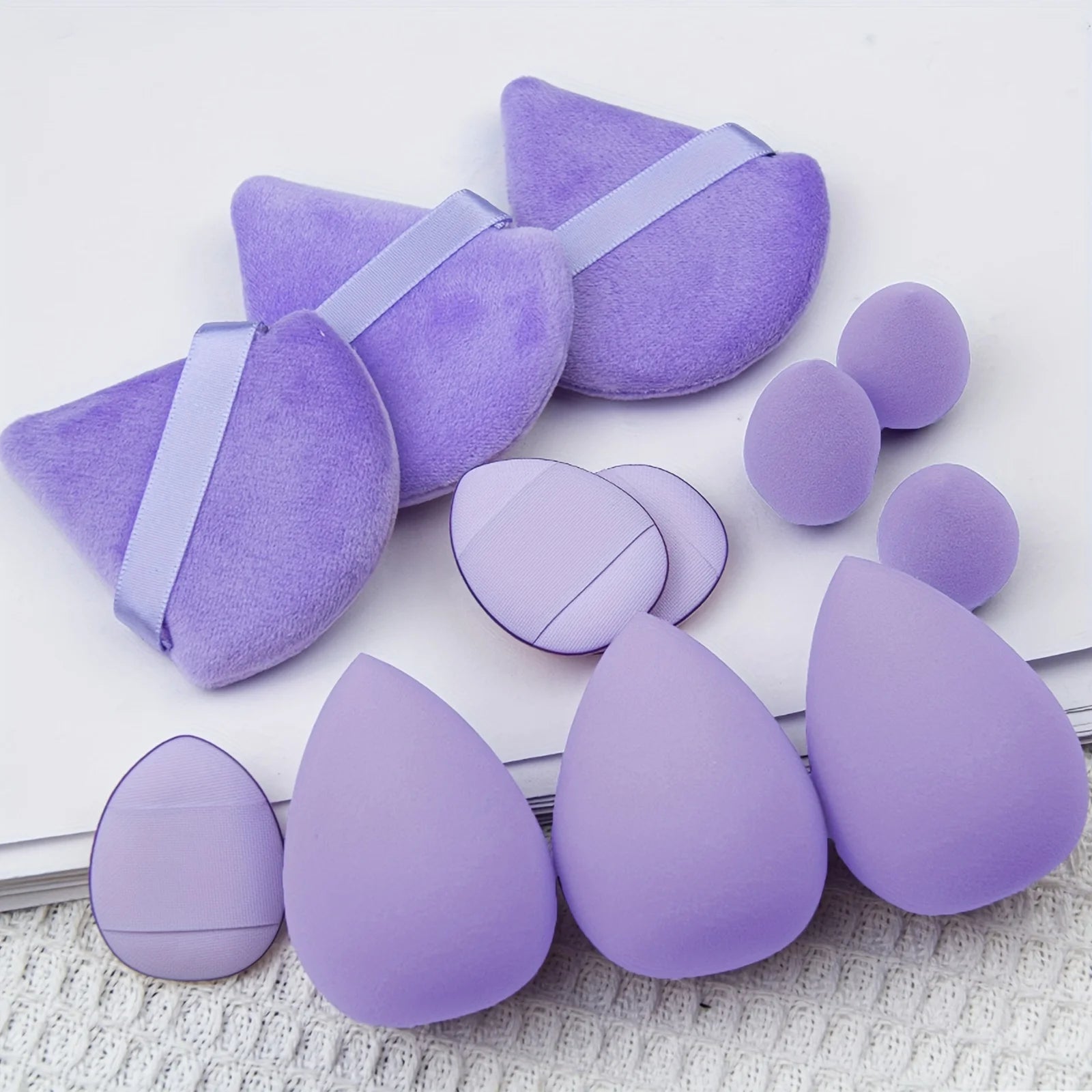12Pcs Professional Makeup Sponge Set - Soft, Gentle, Multi-Purpose Tools for Perfect Foundation, Powder and Blush Application Beauty World Shop
