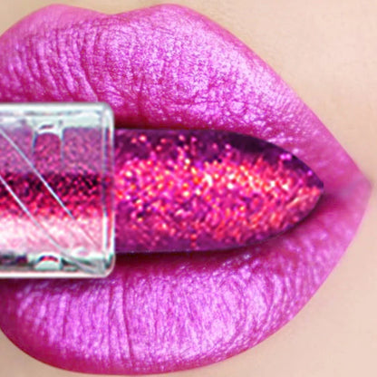 Multi-color Glitter Lipstick Beauty Girl Diamond Waterproof Lip Tint Long Lasting Shimmer Lip Makeup Red Rose Pearlescent  Lip Beauty Trend Shop