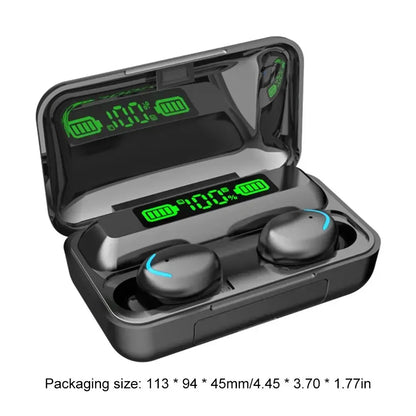 F9-5C True Wireless Bluetooth Headset Binaural Small In Ear Buds Sports Stereo Bass TWS Earbuds Newest Sports Earbuds for phones Beauty Fashion