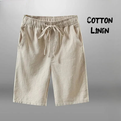 Men Shorts for Men Cotton Linen Casual Breathable Beach Shorts Men's Short Sweatpants Vacation Gym Basketball Beauty World Shop