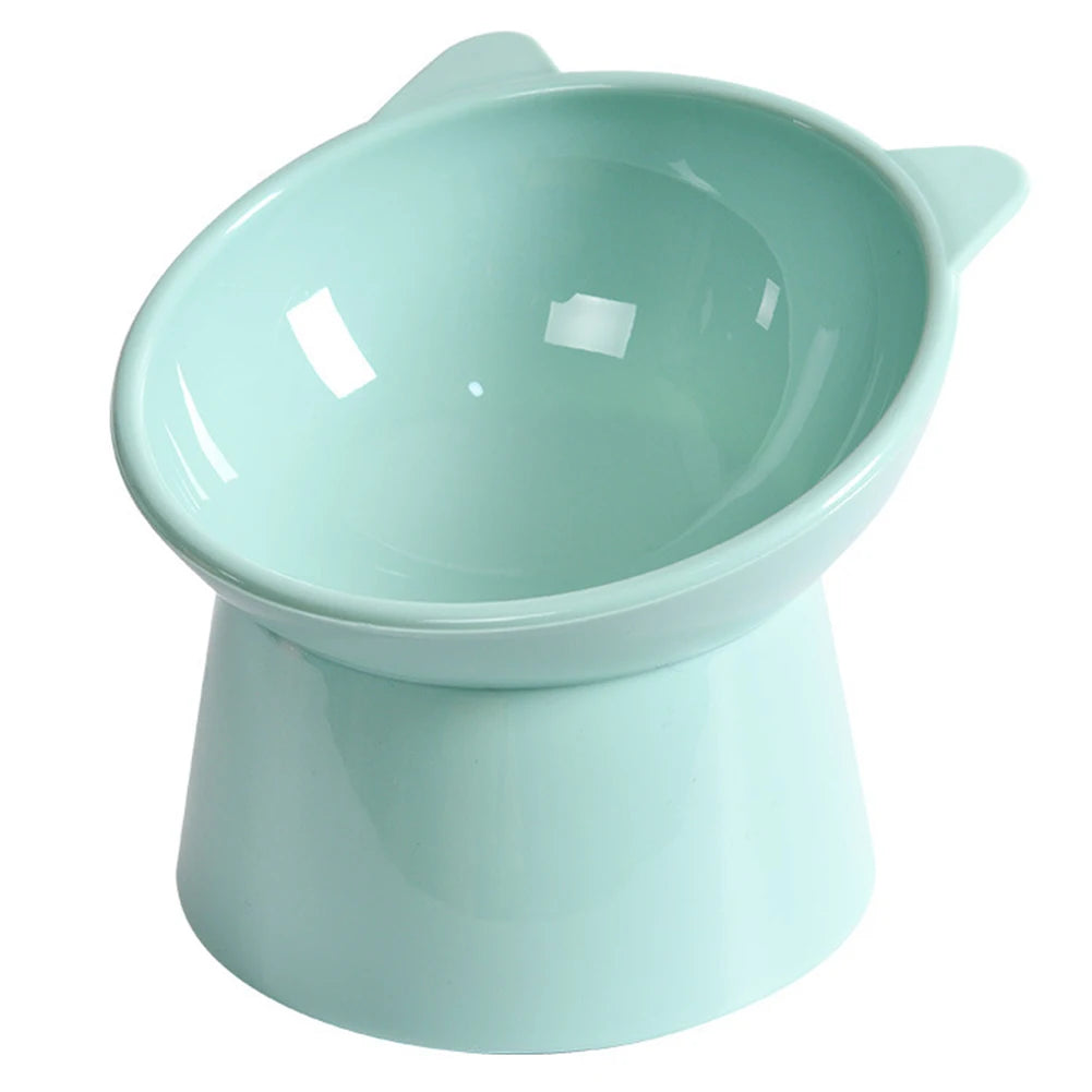 Tilted Cat Food Bowl Elevated Cat Bowl Ergonomic Cat Food Dish Anti Vomiting Plastic Feeding Bowl Non Slip for Flat- Faced Cats Beauty World Shop