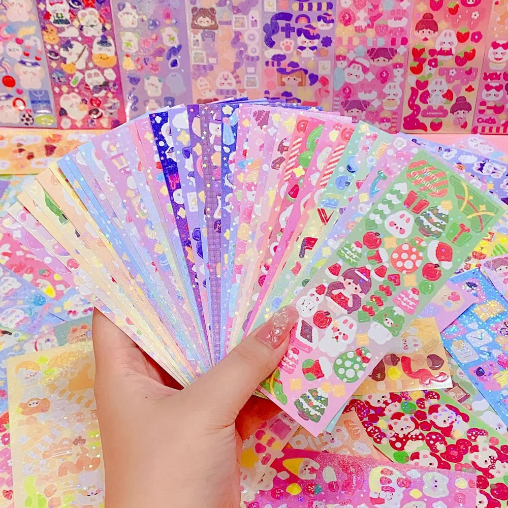 200p Kawaii Stickers for Kids Cute Stationary Aesthetic Diary Decoration Art Supplies Stickers for Scrapbooking Lot Korean Paper Beauty World Shop