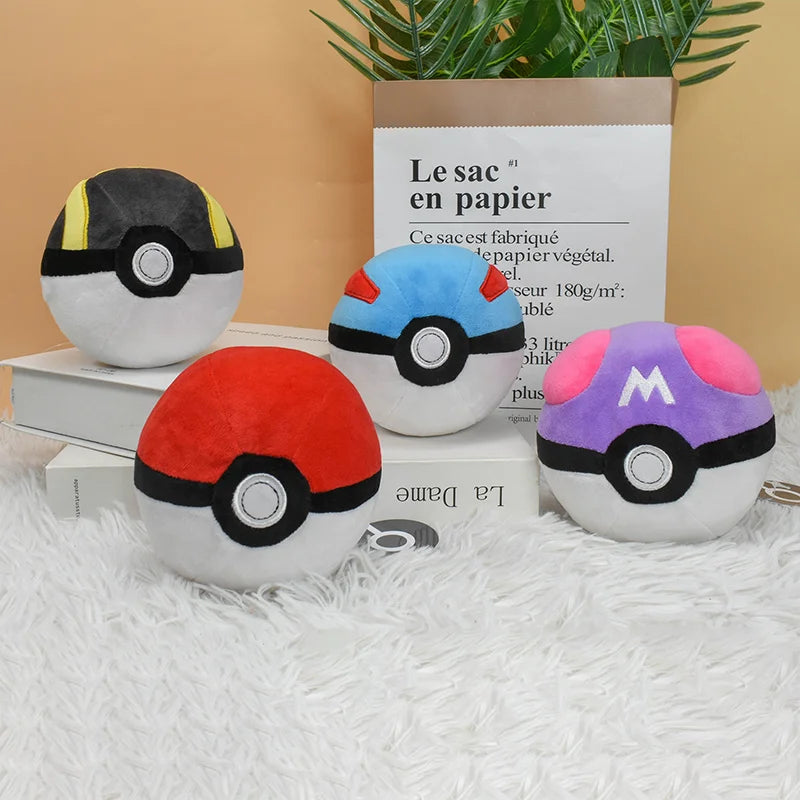 Master Ball Great Ball Ultra Ball Poké Ball Plush Toys Soft Stuffed Animals Cartoon Backpack Pendant Decoration Toy Birthday Beauty World Shop