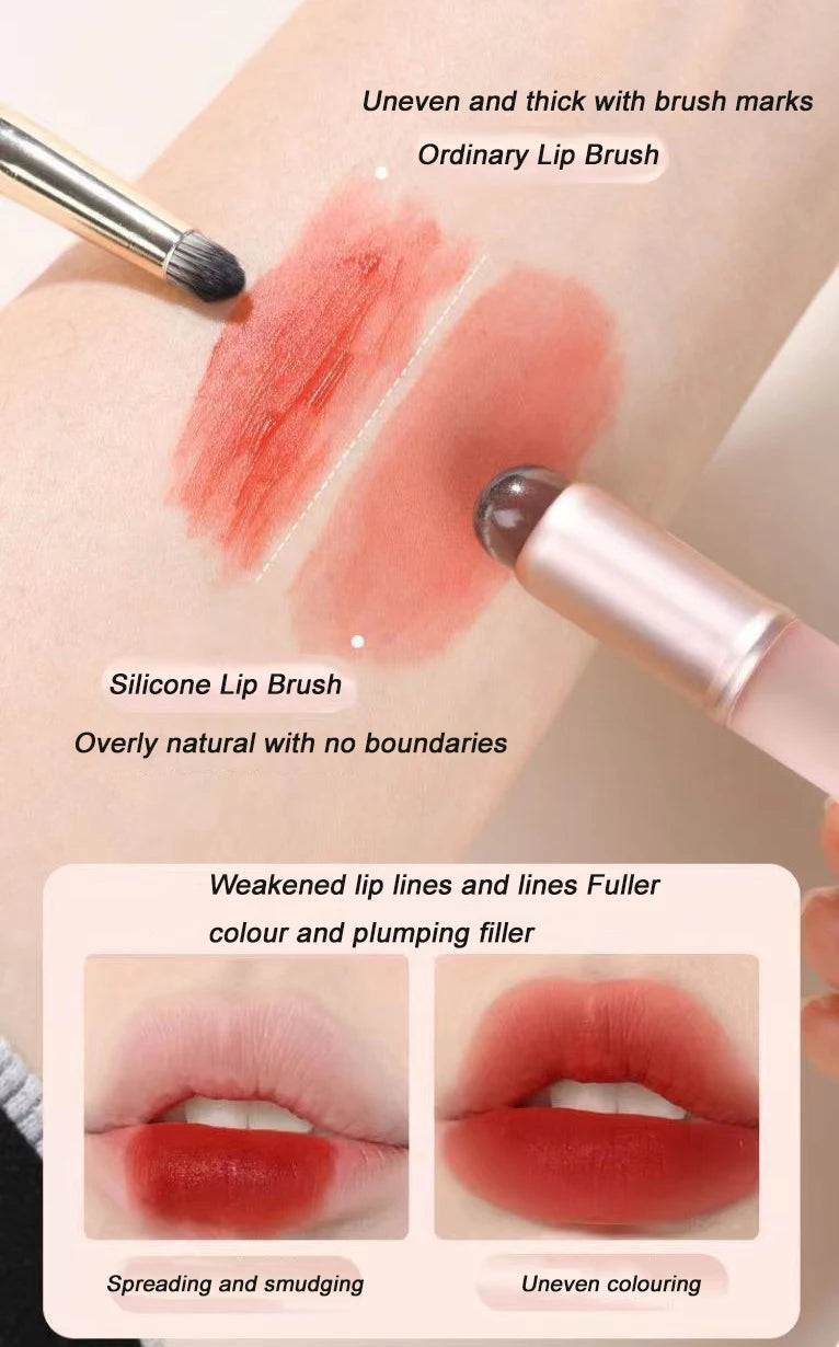 Upgrade Silicone Lip Brush With Cover Angled Concealer Brush Lipstick Application Smudge Balm Lip Make Up Brush Cosmetic Tool Beauty World Shop