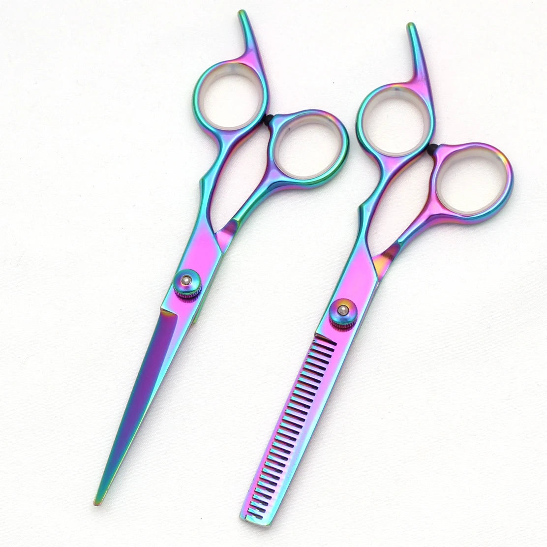 Hairdressing Scissors Japan Stainless Hair Scissors Purple Hair Cutting Scissors Barber Shop Thinning Shears Set Comb C1001 Beauty World Shop